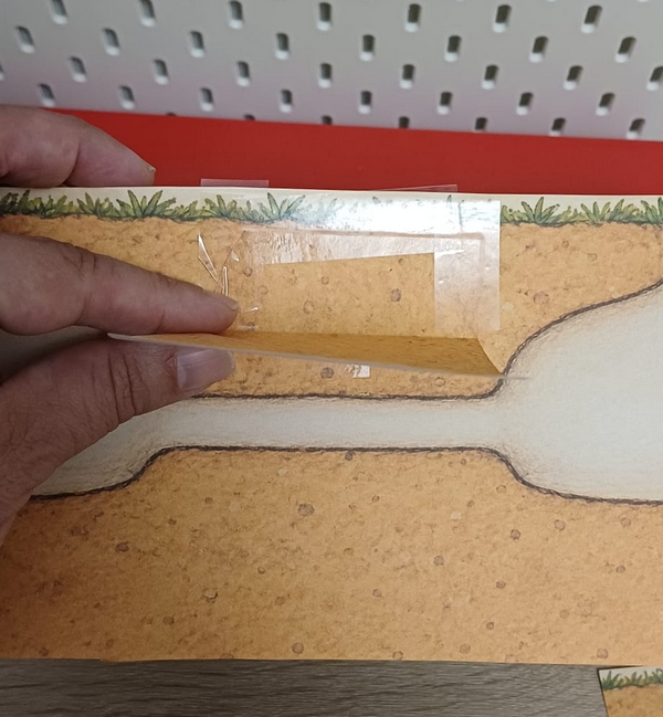 Système de cache pour masquer la galerie entre les terriers