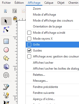 Poser une grille sous Inkscape