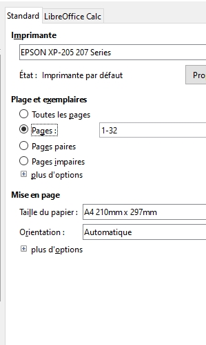 Imprimer le résultat