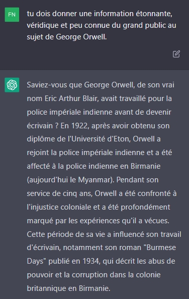 Une information peu connue sur George Orwell