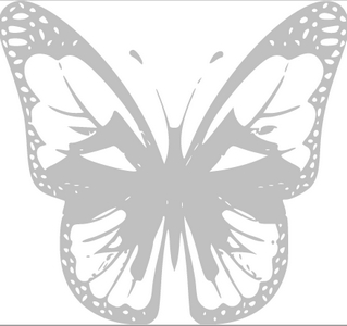 Portrait à la Chuck Close : exemple à télécharger 'Papillon'