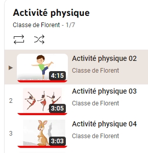 Vidéos pour l'activité physique chez les enfants