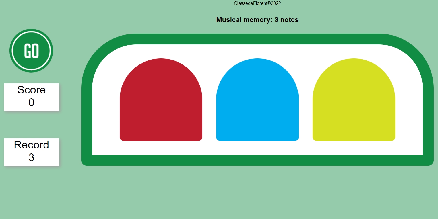 Online music memory game