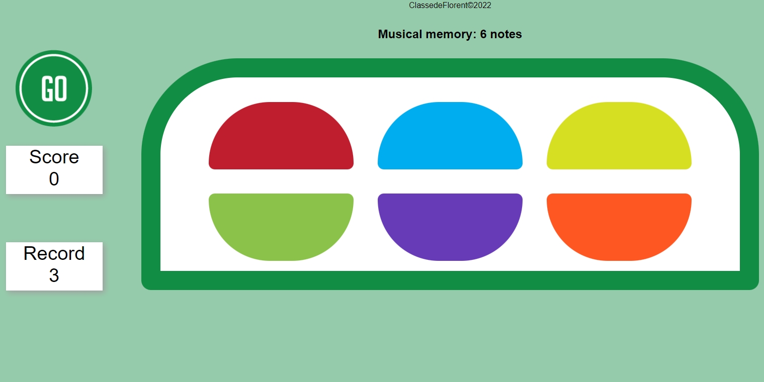 Online music memory game